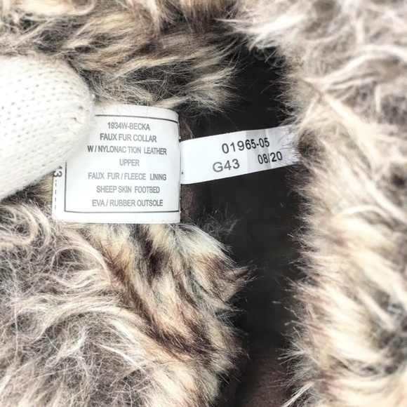 Bearpaw Women Boots Faux Fur Winter Waterproof Sheep Skin Lining Brown Sz 8 - Picture 9 of 16